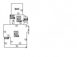 69 Bowen St, Newton MA  02459-1803 floor plan