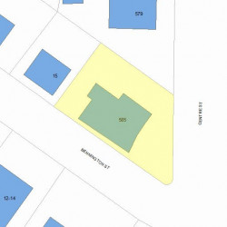 585 Centre St, Newton MA  02458-2300 plot plan