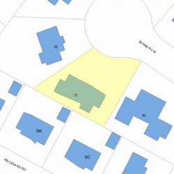 16 Bonmar Cir, Newton MA 02466-2708 plot plan