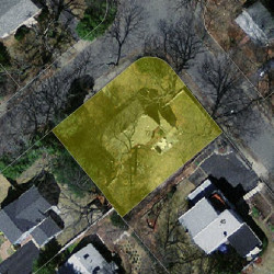 77 Crehore Dr, Newton MA  02462-1136 aerial view