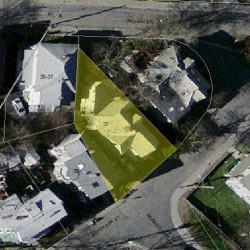 37 Jefferson St, Newton MA  02458-1742 aerial view