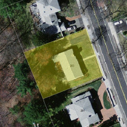 283 Winchester St, Newton MA 02461-2042 aerial view