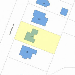 136 Beethoven Ave, Newton MA  02468-1728 plot plan