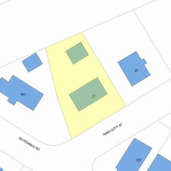27 Randolph St, Newton MA  02461-1308 plot plan