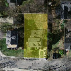 53 Elmore St, Newton MA  02459-1118 aerial view