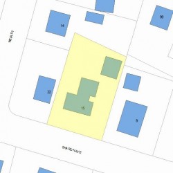 15 Sharon Ave, Newton MA 02466-2516 plot plan