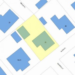 25 Alden Pl, Newton MA 02465-1567 plot plan
