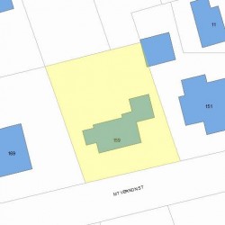 159 Mount Vernon St, Newton MA 02465-2516 plot plan