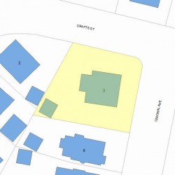 3 Central Ave, Newton MA  02460-1706 plot plan