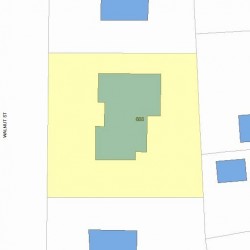 688 Walnut St, Newton MA 02459-1418 plot plan