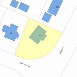 693 Centre St, Newton MA  02458-2342 plot plan