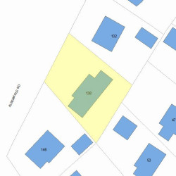 138 Albemarle Rd, Newton MA  02460-1135 plot plan