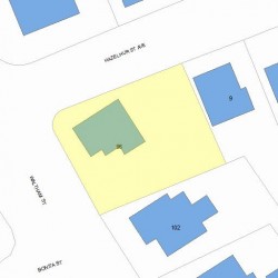96 Waltham St, Newton MA 02465-1330 plot plan