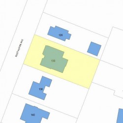 130 Beethoven Ave, Newton MA  02468-1728 plot plan