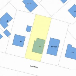 141 Crafts St, Newton MA 02460-1448 plot plan