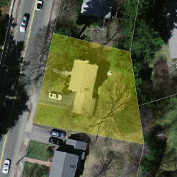 782 Walnut St, Newton MA  02459-1717 aerial view