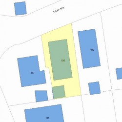 106 Tyler Ter, Newton MA  02459-1814 plot plan