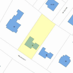 45 Bellevue St, Newton MA 02458-1918 plot plan