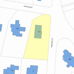 175 Chestnut St, Newton MA  02465-2930 plot plan