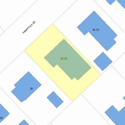 24 Annapolis Rd, Newton MA 02465-1203 plot plan