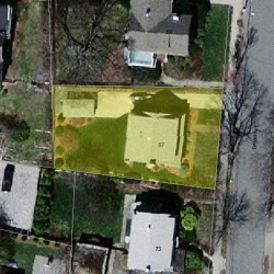 67 Davis Ave, Newton MA  02465-1925 aerial view
