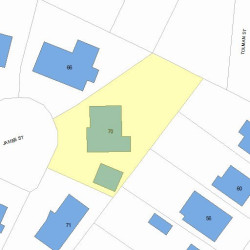 70 James St, Newton MA  02465-1052 plot plan