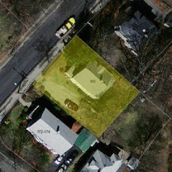 168 Elliot St, Newton MA 02464-1251 aerial view