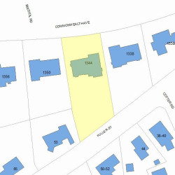 1344 Commonwealth Ave, Newton MA  02465-2913 plot plan