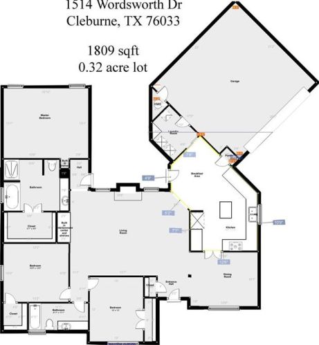 1514 Wordsworth Dr, Cleburne, TX 76033-7529