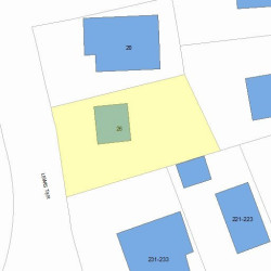 26 Lewis Ter, Newton MA  02458-1843 plot plan