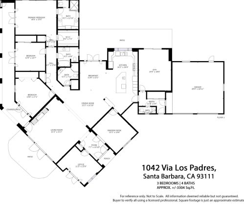1042 Via Los Padres, Santa Barbara CA  93111-1345 exterior