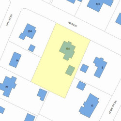 188 Ward St, Newton MA  02459-1328 plot plan