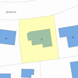 26 Bothfeld Rd, Newton MA  02459-1402 plot plan