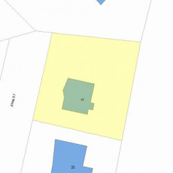 41 John St, Newton MA  02459-2347 plot plan