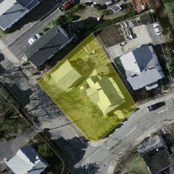 25 Green St, Newton MA  02458-1313 aerial view