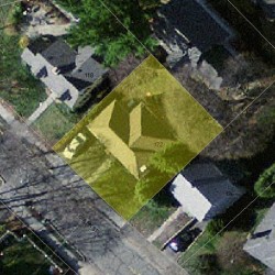 122 Clark St, Newton MA  02459-2460 aerial view