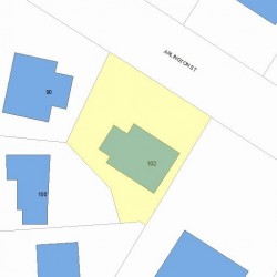 102 Arlington St, Newton MA  02458-2440 plot plan