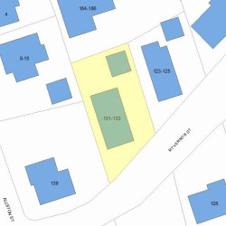 133 Mount Vernon St, Newton MA  02465-2559 plot plan