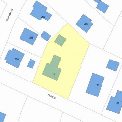 10 Fern St, Newton MA  02466-2207 plot plan