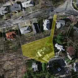 58 Rochester Rd, Newton MA  02458-2517 aerial view
