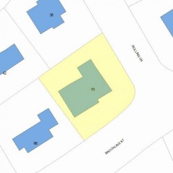 60 Brookline St, Newton MA  02467 plot plan