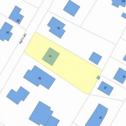 64 Smith Ave, Newton MA  02465-1554 plot plan