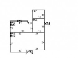 44 Sharpe Rd, Newton MA  02459-3054 floor plan