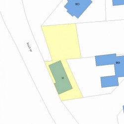 38 Ellis St, Newton MA  02464-1106 plot plan
