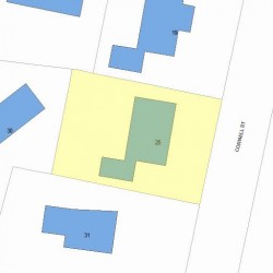 25 Cornell St, Newton MA 02462-1107 plot plan