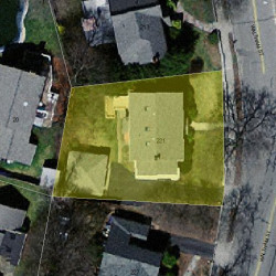221 Waltham St, Newton MA  02465-1355 aerial view