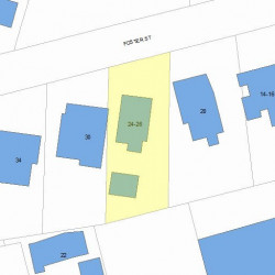 26 Foster St, Newton MA  02460-1511 plot plan