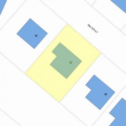 32 Walter St, Newton MA  02459-2510 plot plan