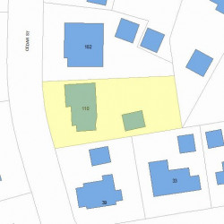 110 Cedar St, Newton MA  02459-1501 plot plan