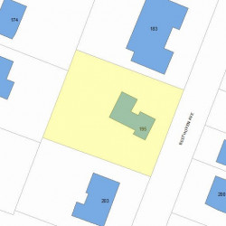 195 Beethoven Ave, Newton MA  02468-1731 plot plan